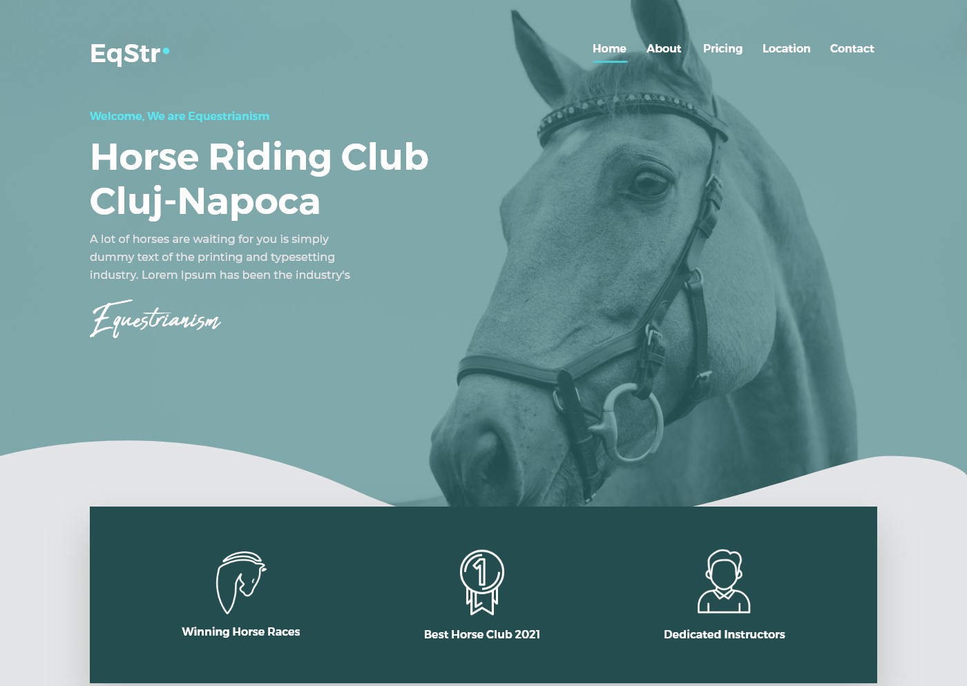 Image horse riding club website